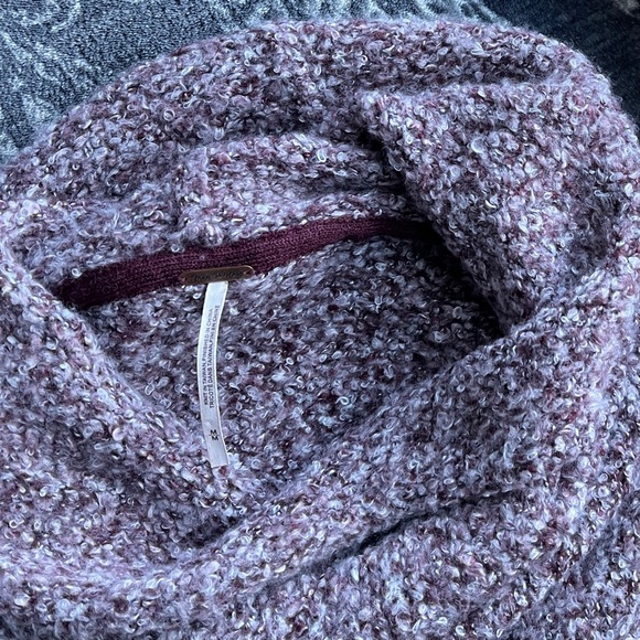 Free People BFF Cowl Neck Sweater Grape Hyancith M - Picture 6 of 10